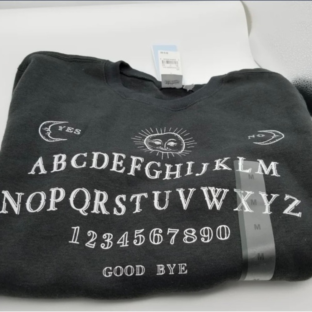 Ouija Board Sweatshirt - Woman’s Size M - Charcoal - NWT